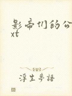 影帝们的公寓txt