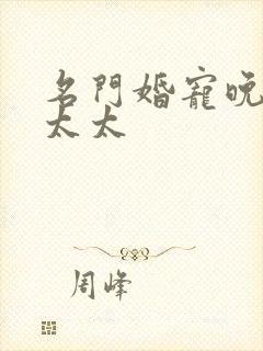 名门婚宠晚安赫太太