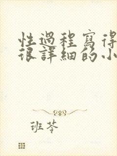 性过程写得很黄很详细的小说