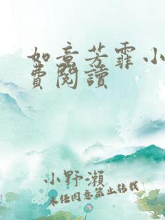 如意芳霏小说免费阅读