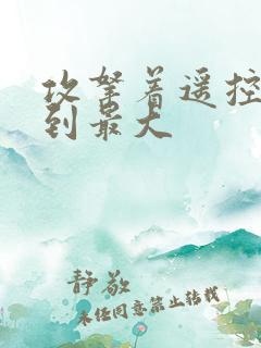 攻拿着遥控器开到最大