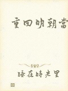 重回明朝当皇帝