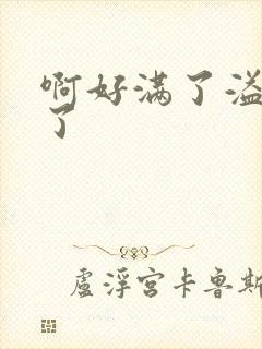 啊好满了溢出来了