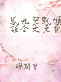 凤九儿战倾城小说全文免费阅读无弹窗