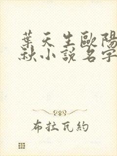 叶天生欧阳欣忆秋小说名字