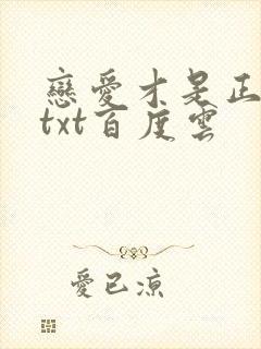 恋爱才是正经事txt百度云