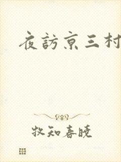 夜访京三村