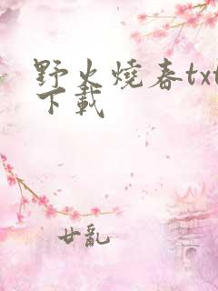 野火烧春txt下载