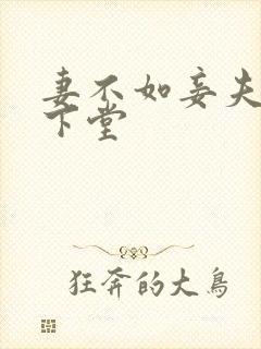 妻不如妾夫人要下堂