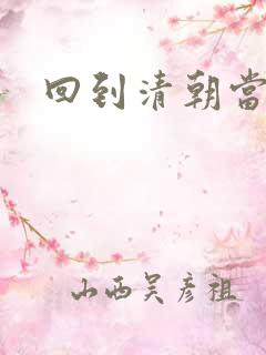 回到清朝当总统