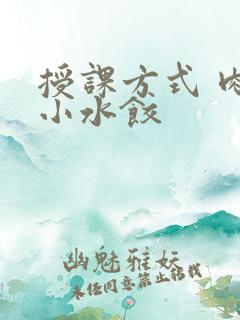 授课方式 肉馅小水饺