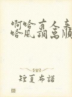 啊哈有人来了啊哈风调禹顺