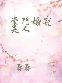 豪门婚宠 一品夫人