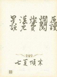 星汉灿烂原著小说免费阅读