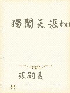 独闯天涯txt