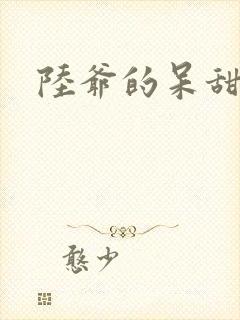 陆爷的呆甜萌妻