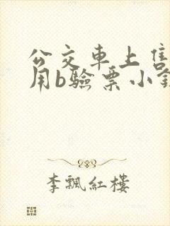 公交车上售票员用b验票小镇