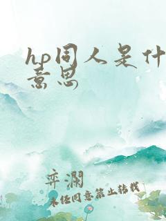 hp同人是什么意思