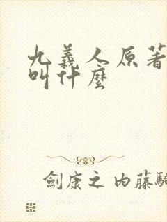 九义人原著小说叫什么