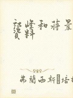 祁峰和蒋晨个人资料