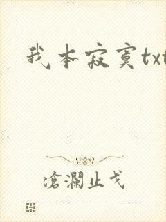 我本寂寞txt