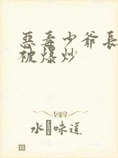 恶毒少爷长大后被爆炒