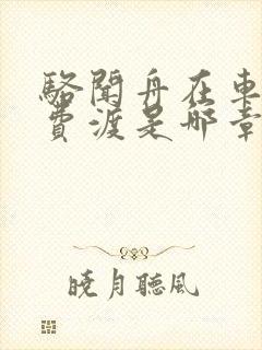 骆闻舟在车里干费渡是哪章