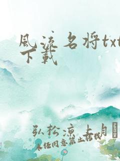 风流名将txt下载