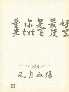 爱你是最好的时光txt百度云