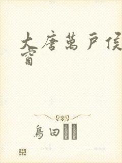 大唐万户侯无弹窗