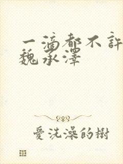 一滴都不许漏 魏承泽