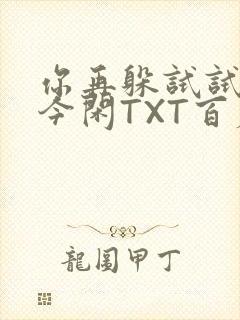 你再躲试试BY今闲TXT百度网盘