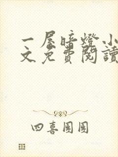 一屋暗灯小说全文免费阅读