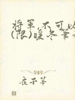将军,不可以!(限)暖冬笔趣阁免费阅读