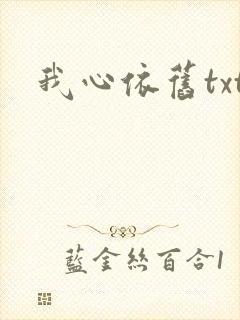 我心依旧txt