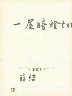 一屋暗灯txt
