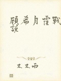 顾希月霍战霆小说