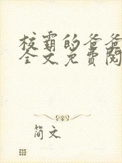 校霸的爸爸小说全文免费阅读