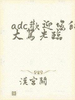 adc欢迎您的大驾光临