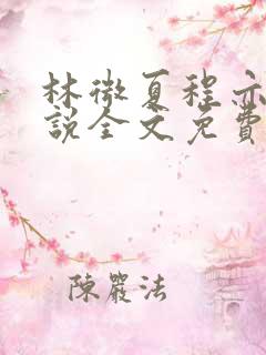林微夏程亦风小说全文免费