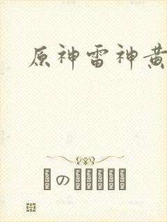 原神雷神黄本本