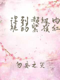 得到超级肉禽系统的紫岭红山