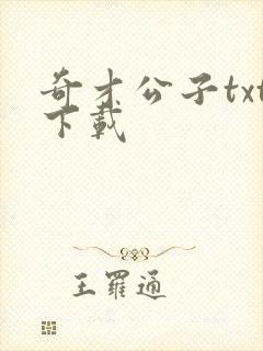 奇才公子txt下载