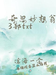 奇思妙想翁乱13部txt