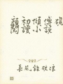 颜初倾傅砚免费阅读小说