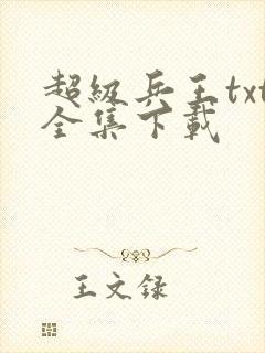 超级兵王txt全集下载