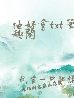 他好会txt笔趣阁
