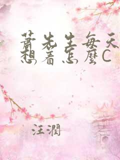 萧先生每天都在想着怎么C