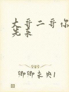 大哥二哥你们谁先来