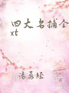 四大名捕全集txt